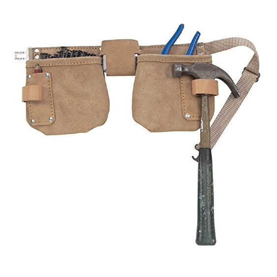 いやすい 【正規品】KUNY’S 作業場工具 腰袋（両側・ベルト付） AP-527X クニーズ：パークアップバイク 店 レザー