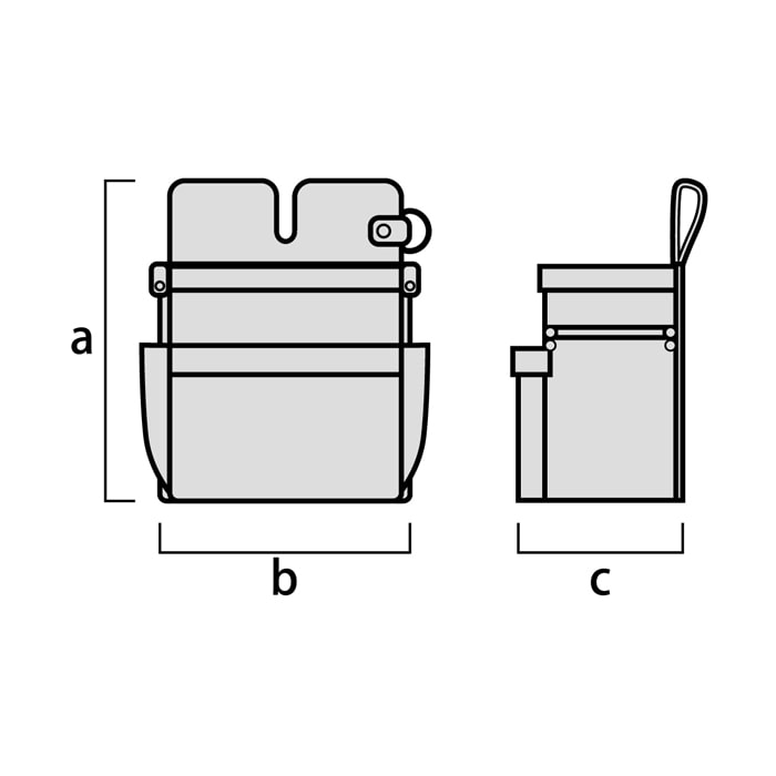 AB Light PU Leather 腰袋 KUROKIN（フジ矢） | 道具屋オンライン