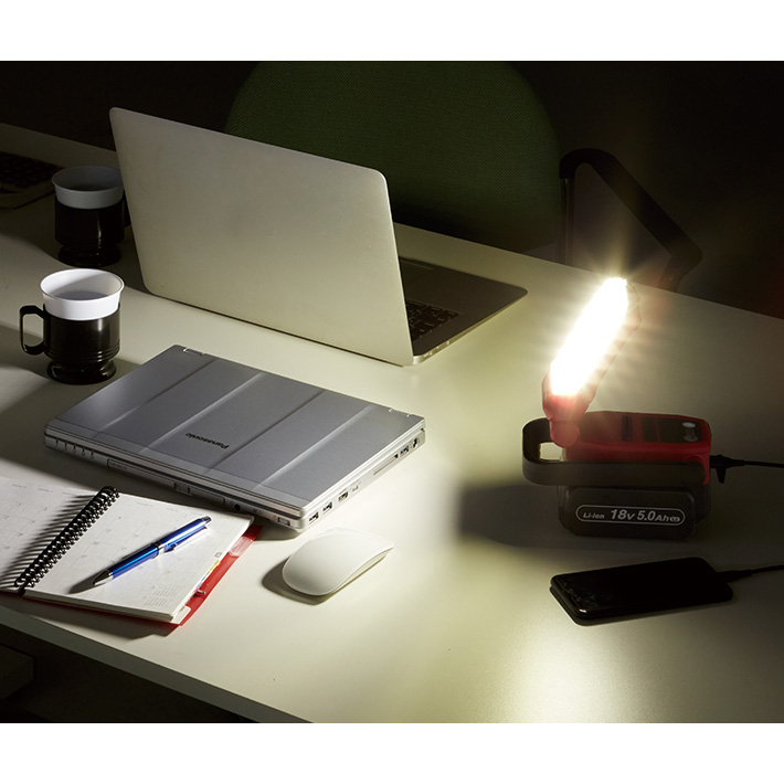 Panasonic 投光器 工事用 充電LEDマルチライト USB端子付き 黒 EZ37C4-B パナソニック - 3