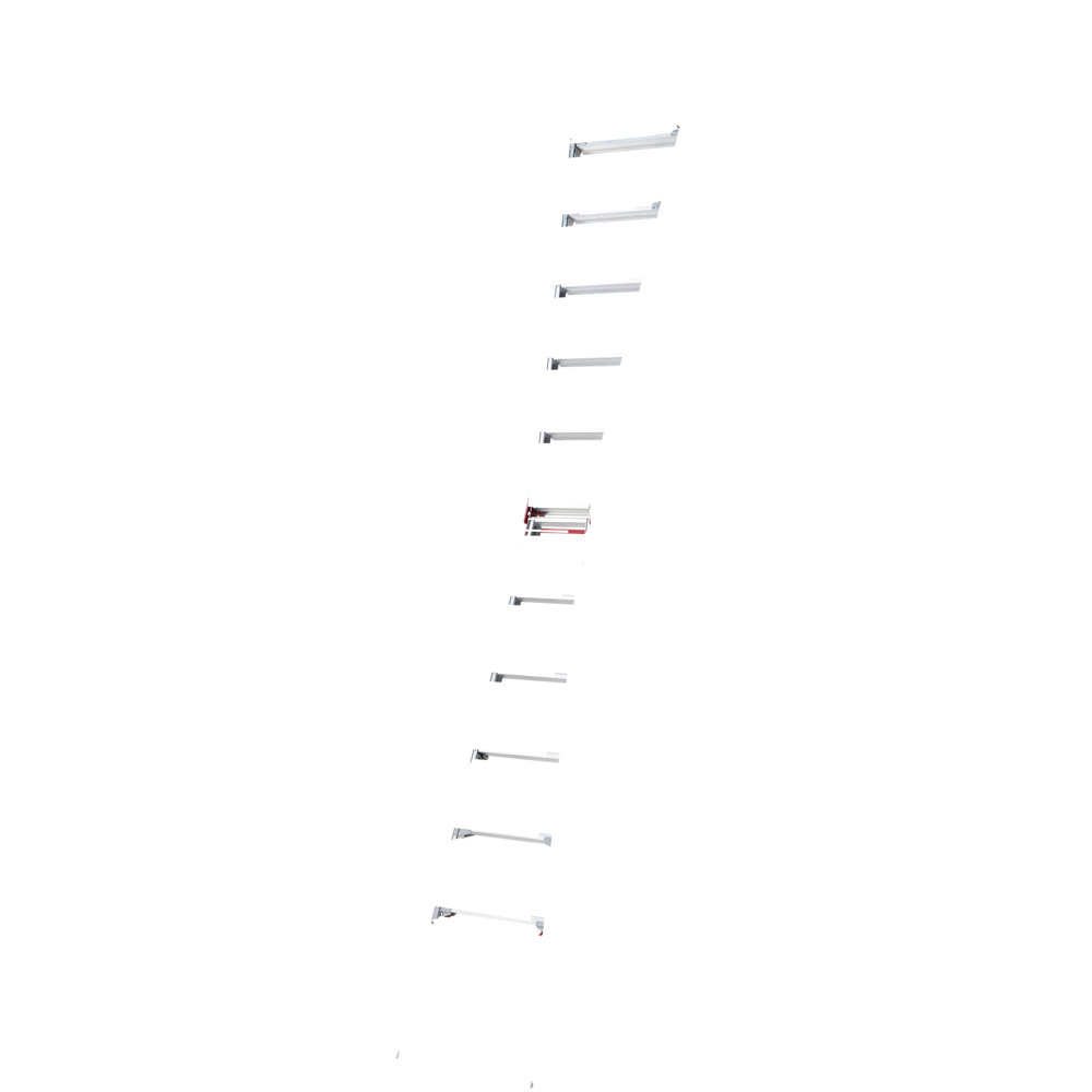 長谷川工業(Hasegawa) 脚部伸縮式はしご兼用脚立(ワンタッチバー付) 5段 RYZL-15 (1.31~1.76m) (10201)  脚立、はしご、足場