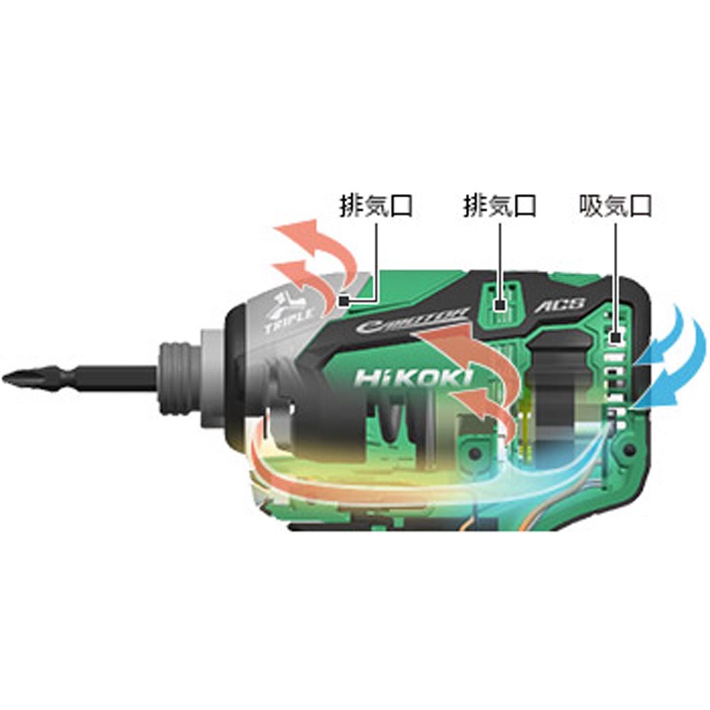 ☆比較的綺麗です☆HITACHI 日立工機 18V コードレスインパクトレンチ WR18DBDL2 バッテリー2個(18V 6.0Ah)付き 64248